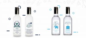 2 botellas personalizadas de recordatorios de bautizo