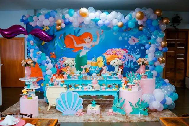 decoración de fiesta la sirenita
