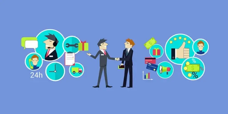 Dos personas hablando y creando estrategias para la fidelización de clientes