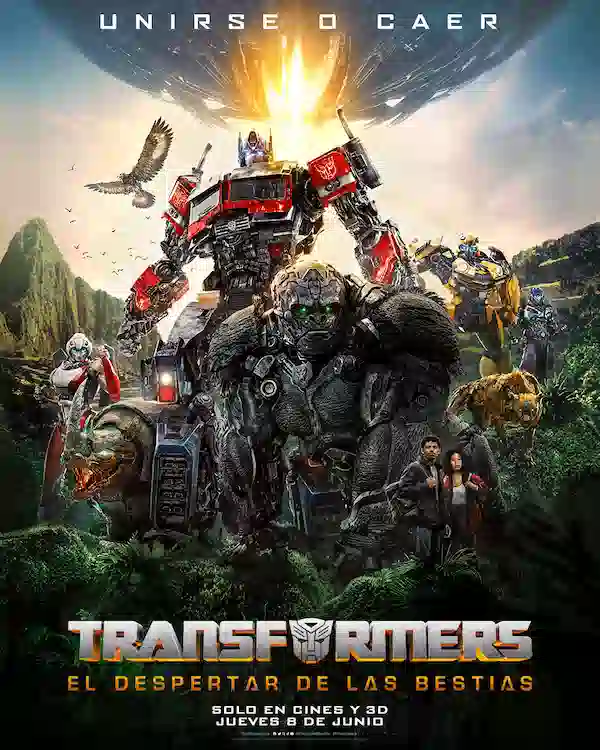 Poster de Transformers una de las películas em Machu Picchu