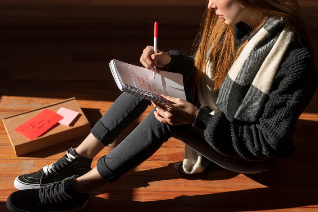 Cómo empezar a escribir un libro chica sentada escribiendo