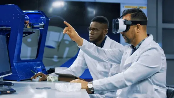 científicos realizando impresión 3D en la salud