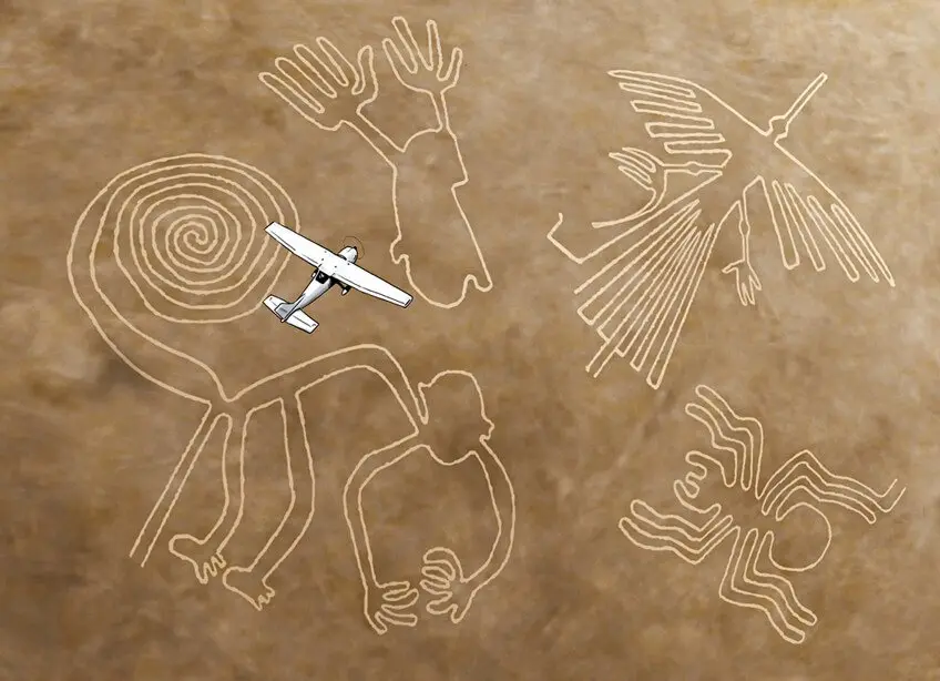 foto de las lineas de nazca desde arriba