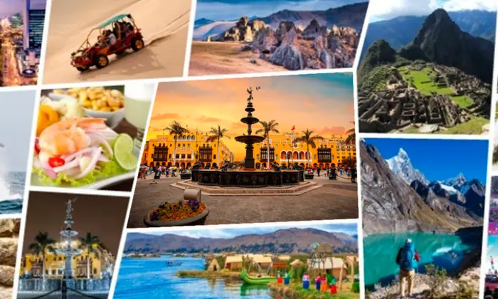 collage de lugares para visitar en peru