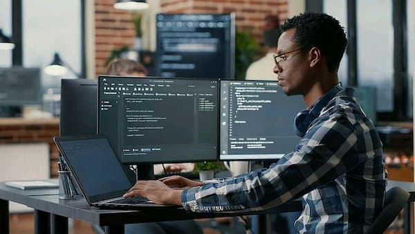 Estudiante aprendiendo lógica de programación en tiempo récord