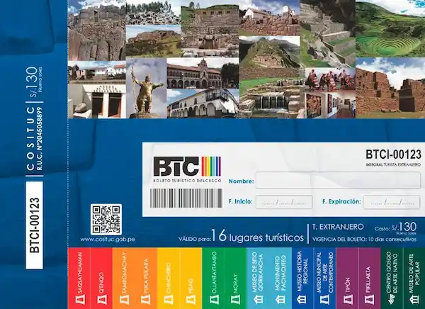 boleto turístico que será gratis en algunos casos porque turistas tendrán entradas gratis a Machu Picchu desde 2026