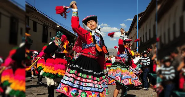 Vestimenta típica en las danzas de la sierra peruana