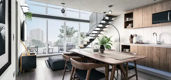 Departamento dúplex con dos niveles conectados por escalera interior