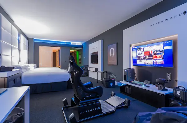 adicción a los videojuegos uso en hoteles habitación matrimonial descanso gaming
